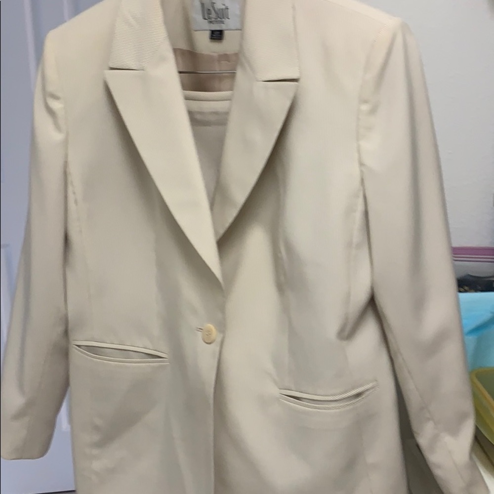 Striped light tan Blazer